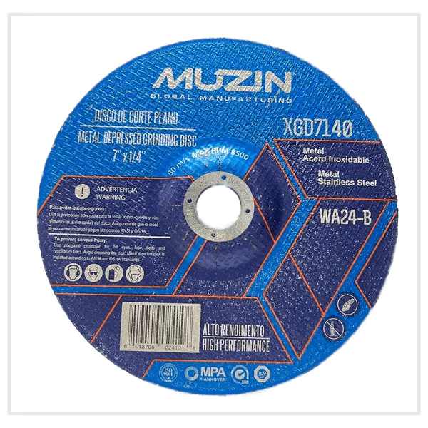Disco Desbaste para Métal Muzin  7" X 1/4"